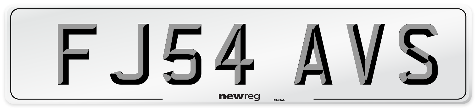 FJ54 AVS Number Plate from New Reg